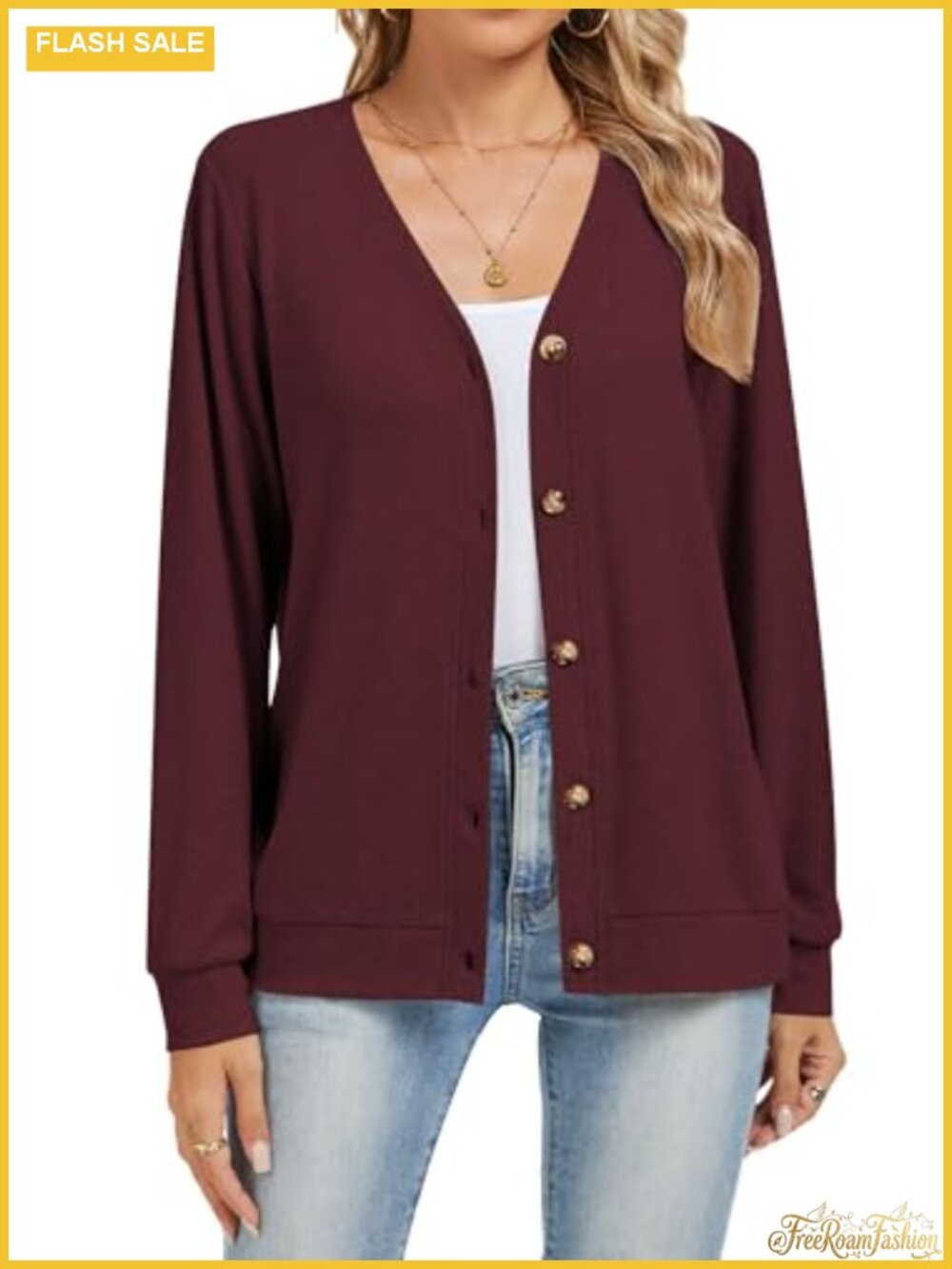 Cashmere Blend Cardigan Sweater Women Button Down V-Neck Long Sleeve Business